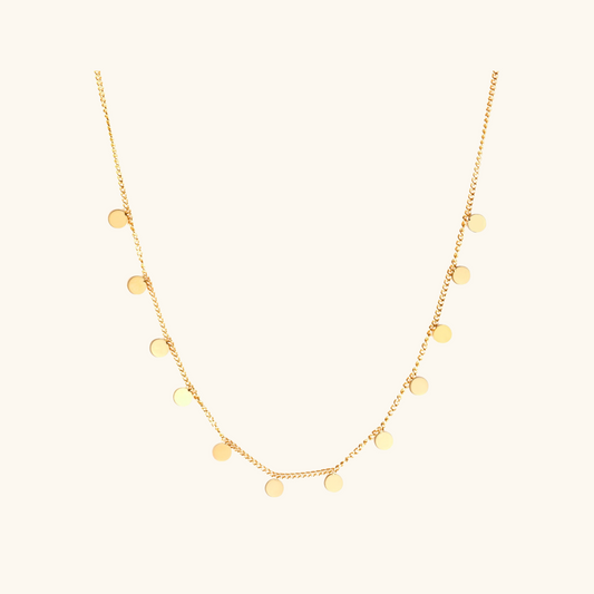 collier pampilles doré